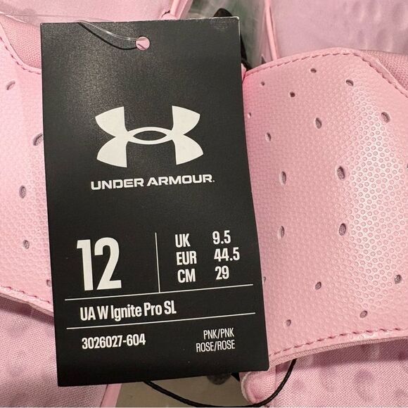 Women’s Under Armour Ignite light pink slide sandal women’s Size 12 - Picture 2 of 6